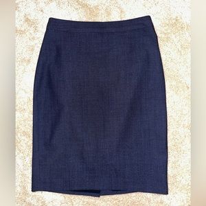 Banana Republic dark blue lined pencil skirt